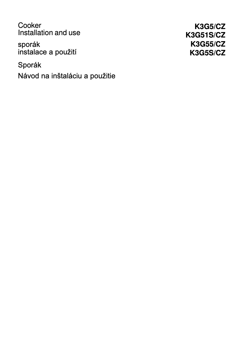 Page 1 de la notice Manuel utilisateur Indesit K3G55S(X)/CZ