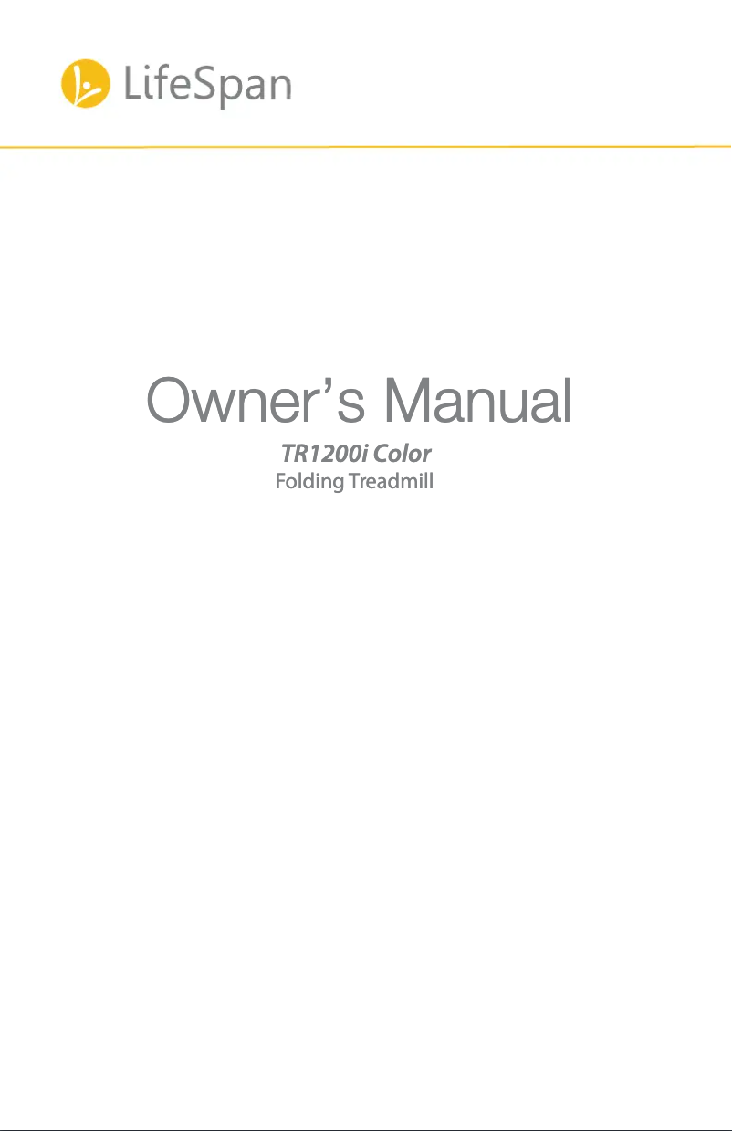 Página 1 del manual Manual de usuario LifeSpan TR1200iT