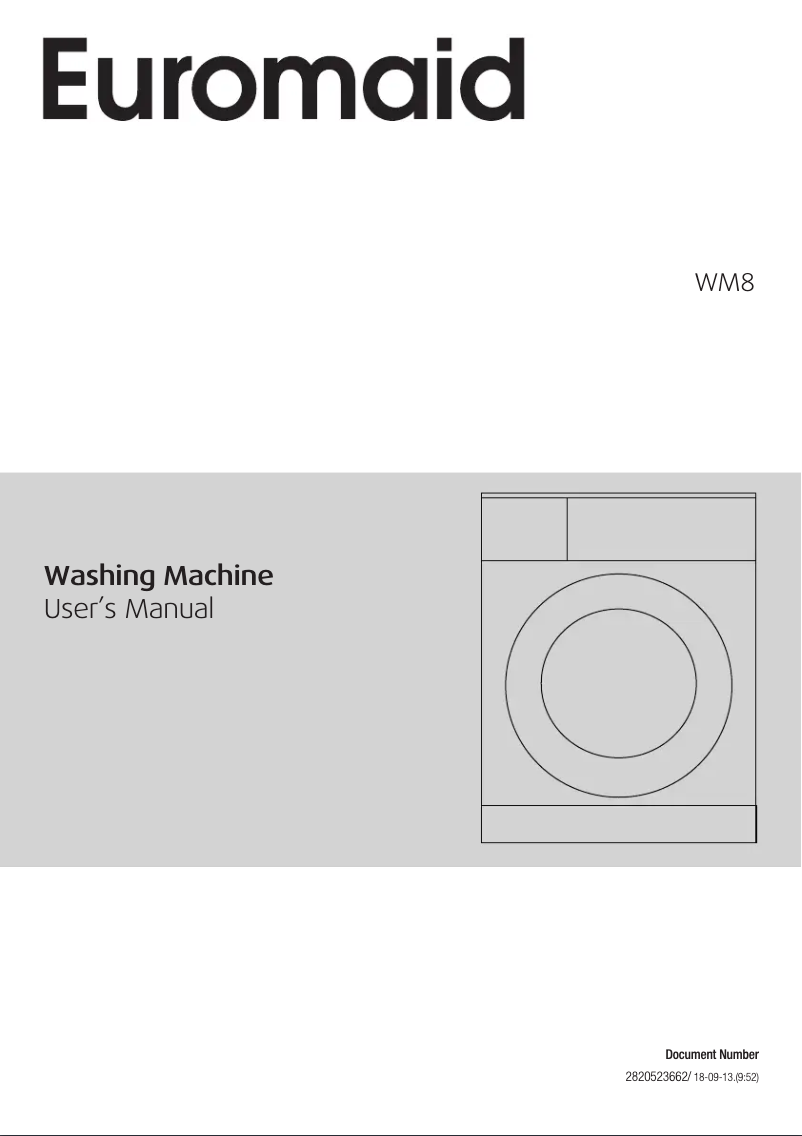 Page 1 de la notice Mode d'emploi Euromaid WM8