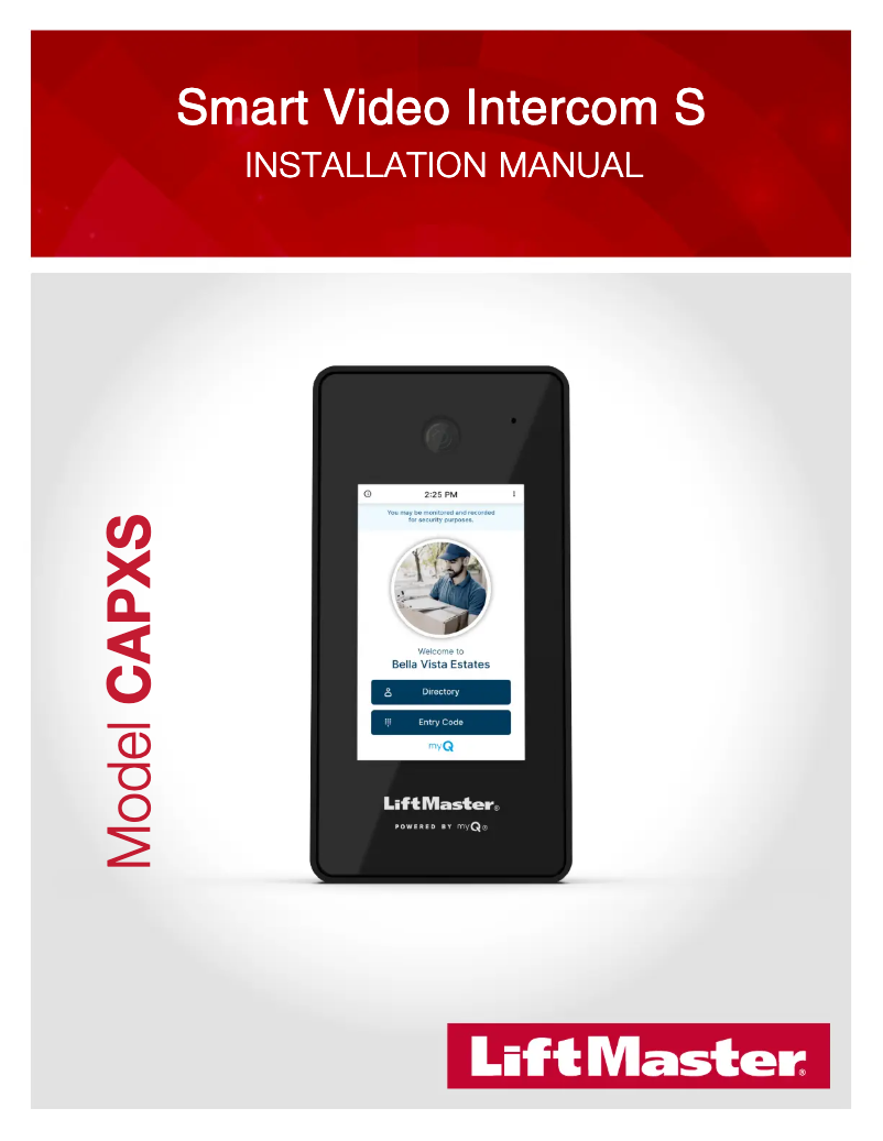 Imagen de la primera página del manual del dispositivo CAPXS