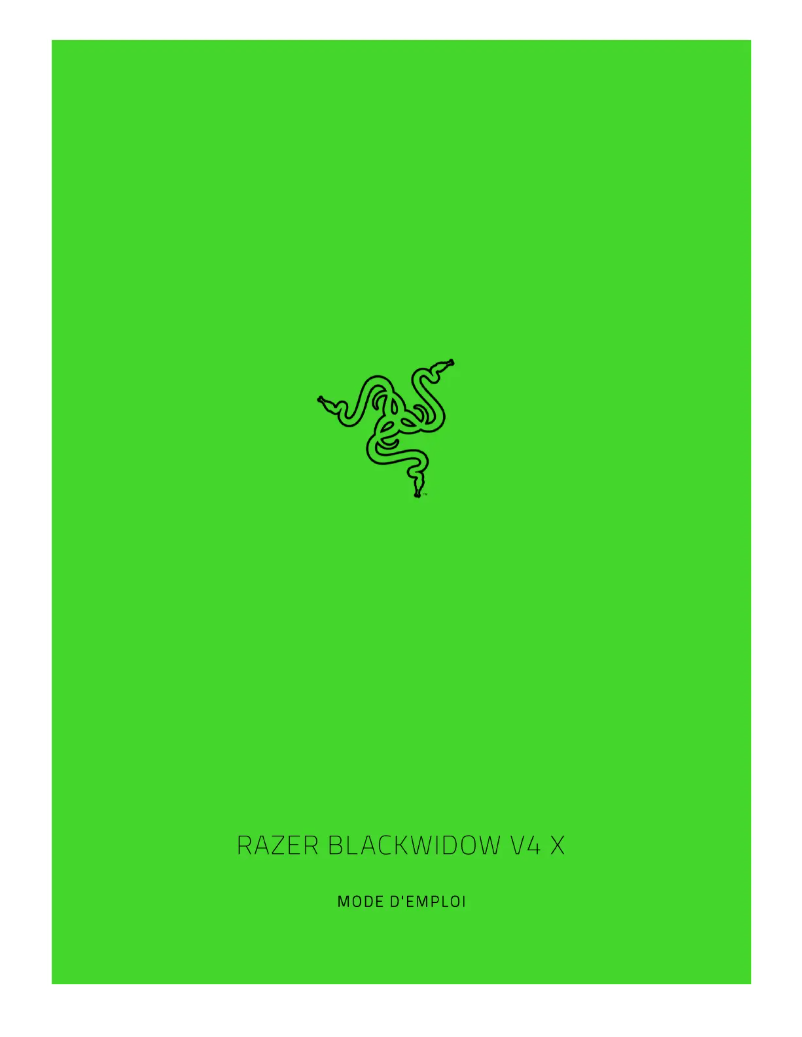Image de la première page du manuel de l'appareil BlackWidow V4 X