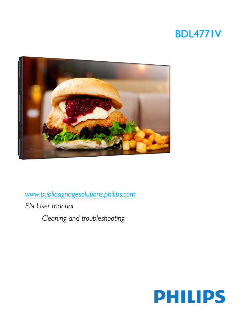 Page 1 de la notice Mode d'emploi Philips BDL4771V