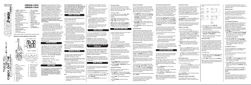 Page n°1 - Manuel utilisateur Uniden GMR5089-2CKHS