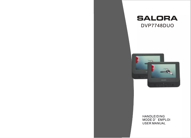 Page 1 de la notice Manuel utilisateur Salora DVP7748DUO