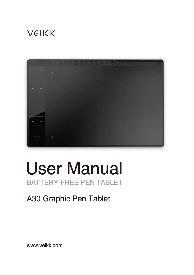 Image de la première page du manuel de l'appareil A30