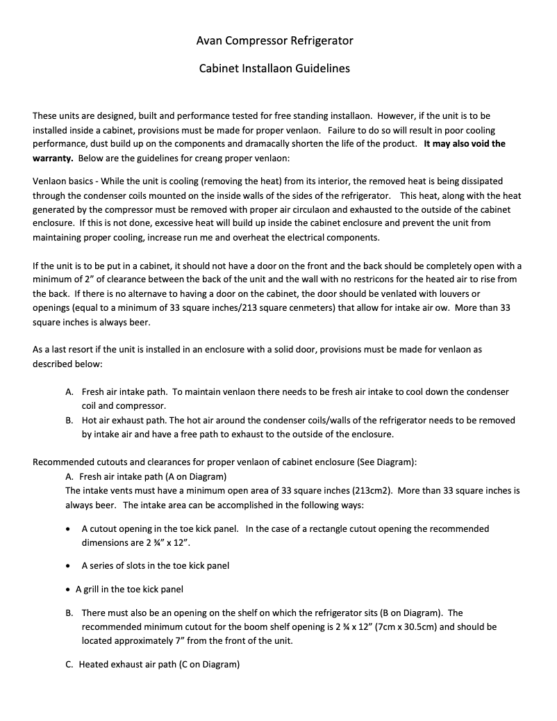 Page 1 de la notice Guide d'installation Avanti RM16J1B