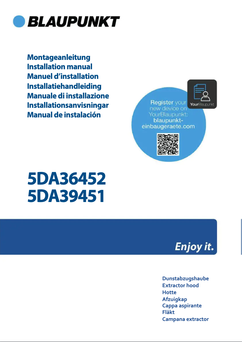 Page n°1 - Manuel utilisateur Blaupunkt 5DA39451