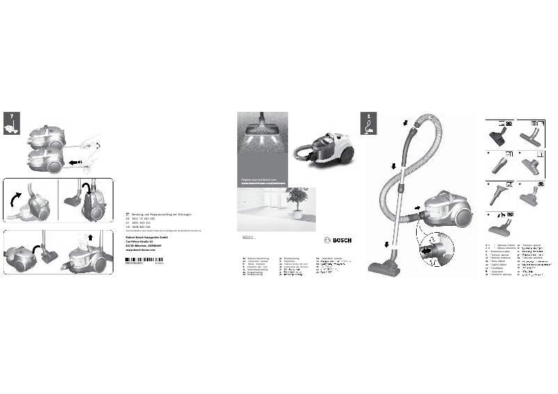 Page n°1 - Manuel utilisateur Bosch BGS1UA210