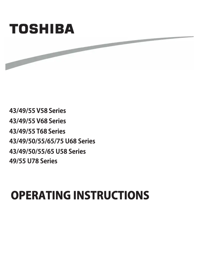 Page n°1 - Manuel utilisateur Toshiba 55U7863DB