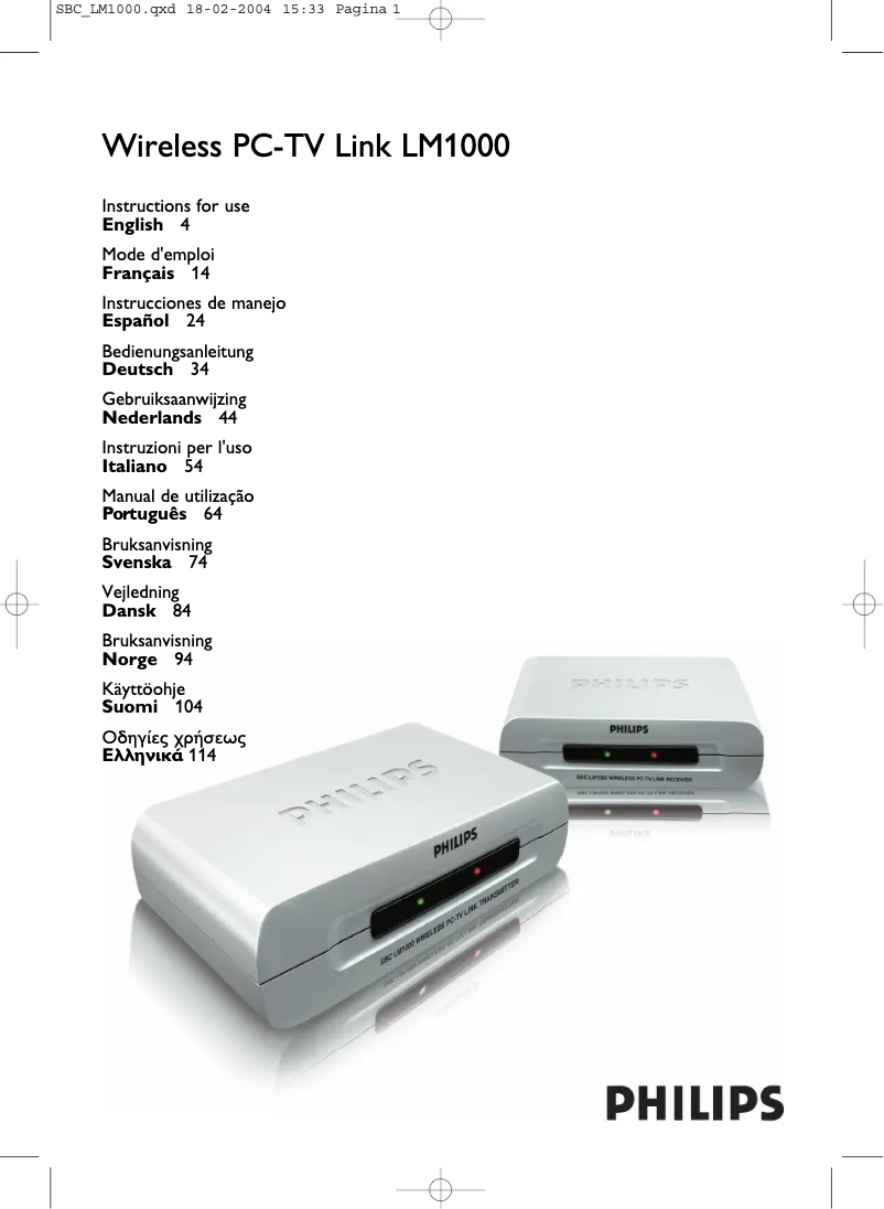 Imagen de la primera página del manual del dispositivo SBCLM1000