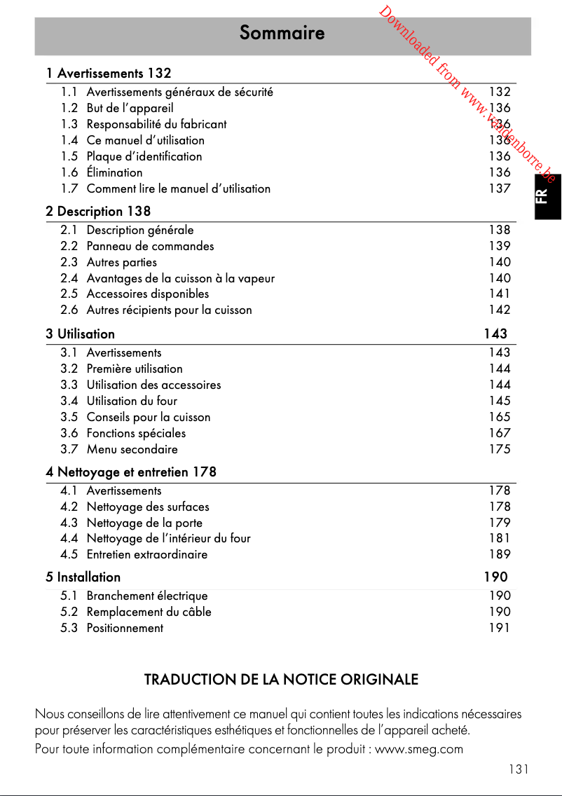 Image de la première page du manuel de l'appareil SF4102VCN