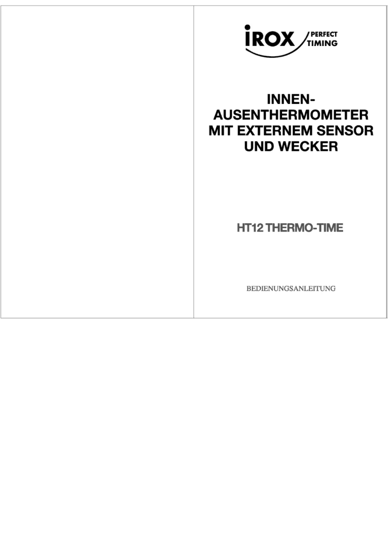 Page 1 de la notice Manuel utilisateur Irox Thermo Time HT12