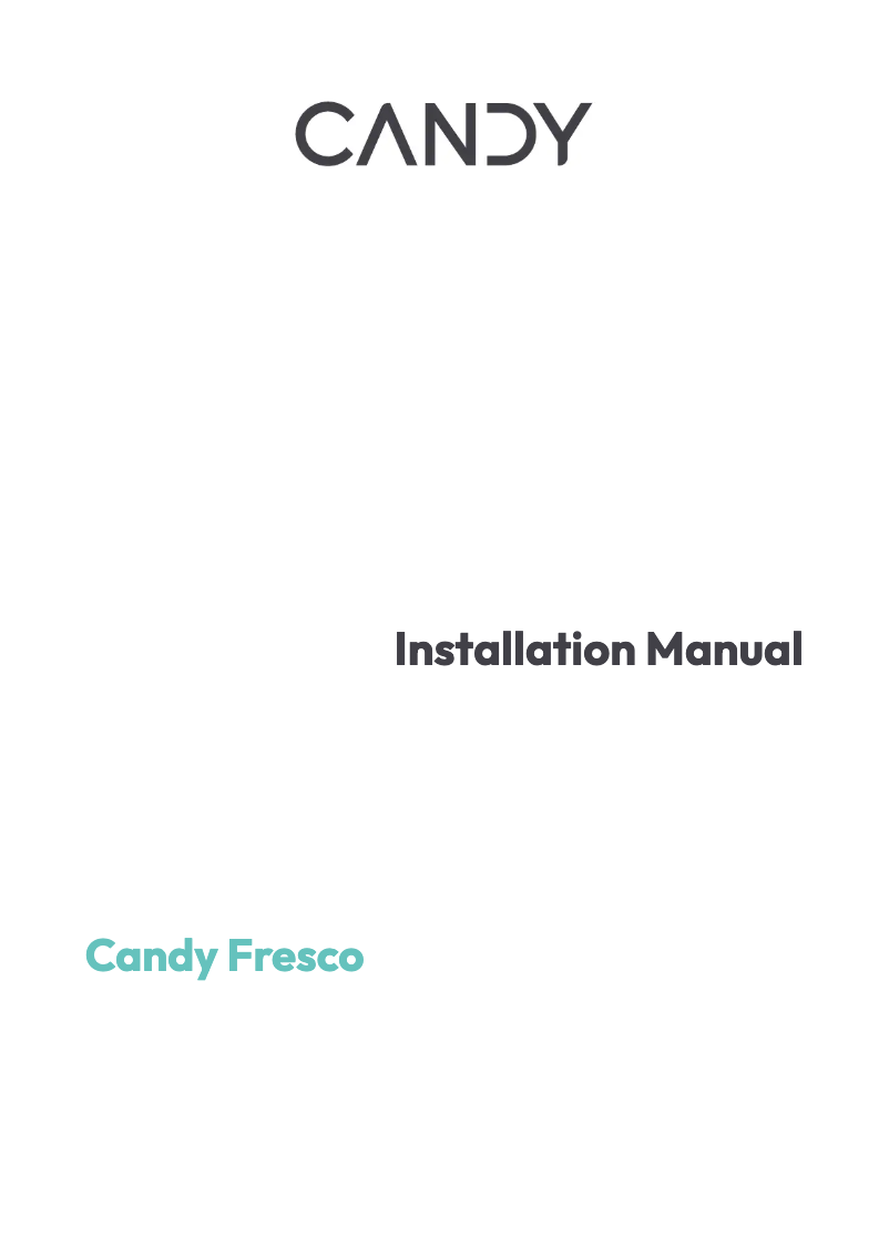 Page n°1 - Manuel utilisateur Candy CFL3518E