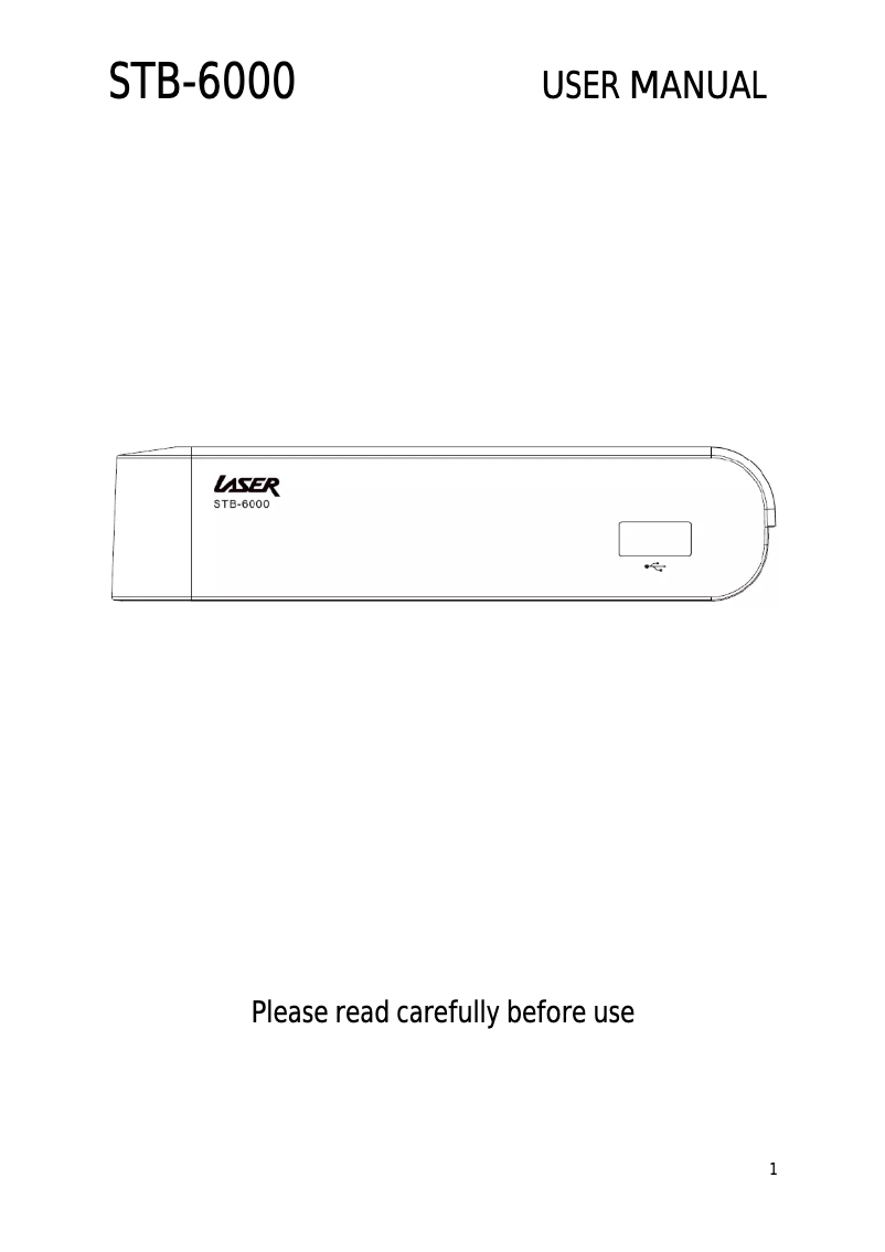 Page 1 de la notice Manuel utilisateur Laser STB-6000