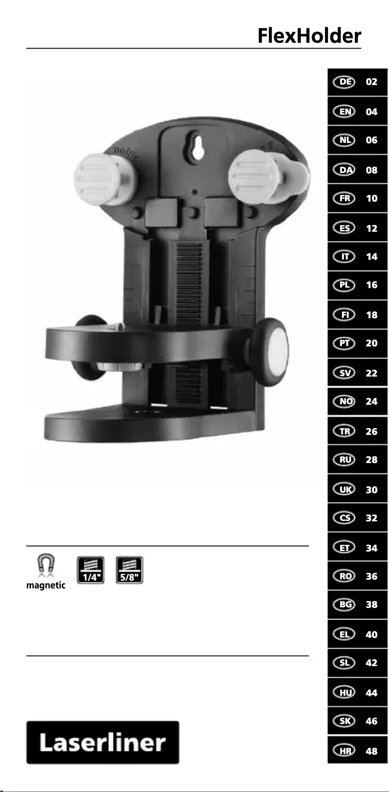 Page 1 de la notice Manuel utilisateur Laserliner FlexHolder
