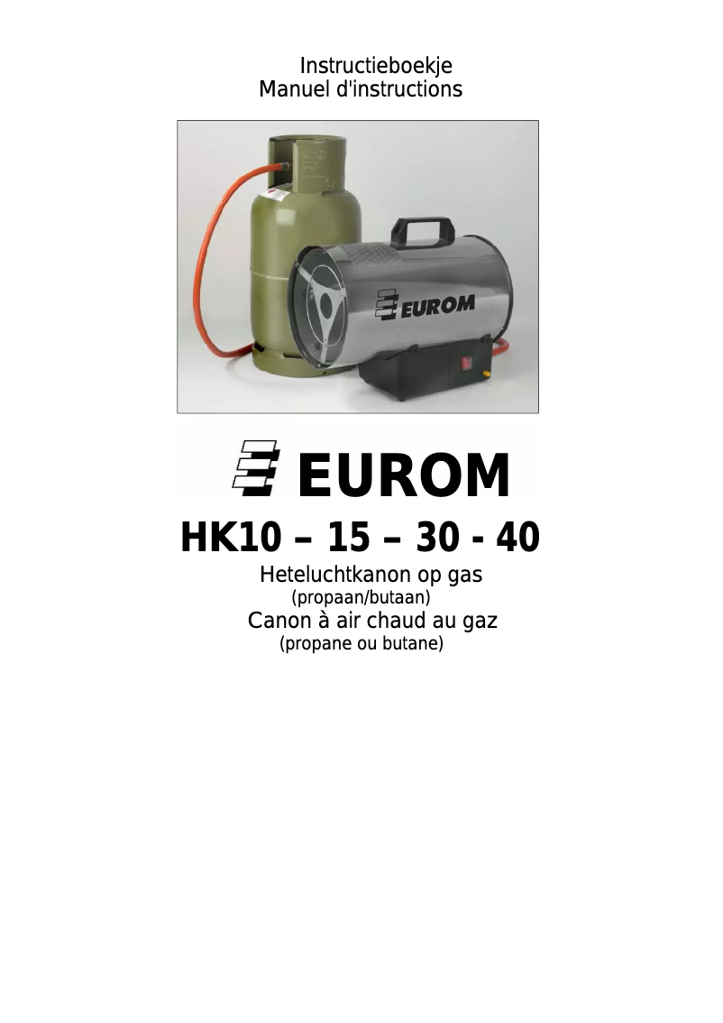 Page 1 de la notice Manuel utilisateur Eurom HK40