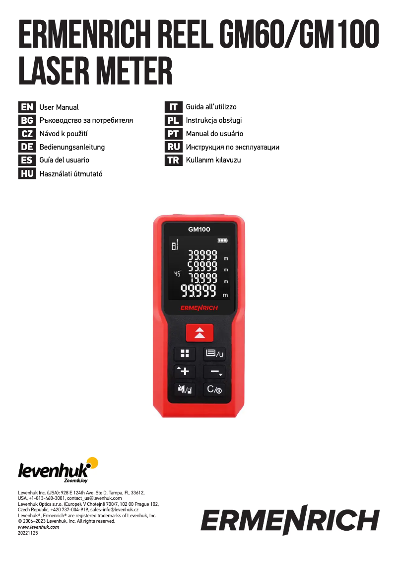 Page n°1 - Manuel utilisateur Ermenrich Reel GM100