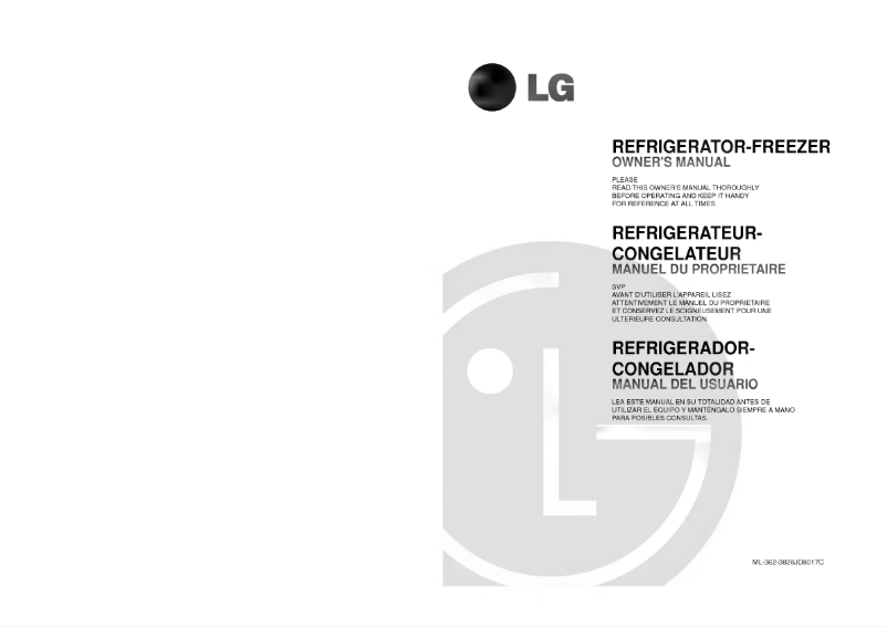 Page 1 de la notice Manuel utilisateur LG GR-362M