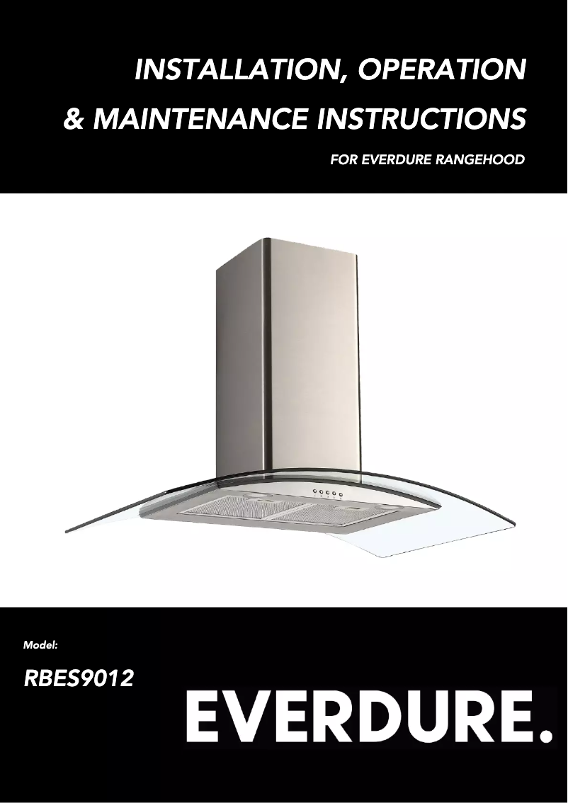 Page 1 de la notice Manuel utilisateur Everdure RBES9012