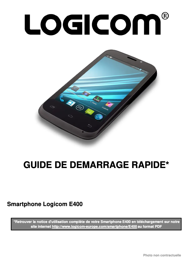 Image de la première page du manuel de l'appareil E400
