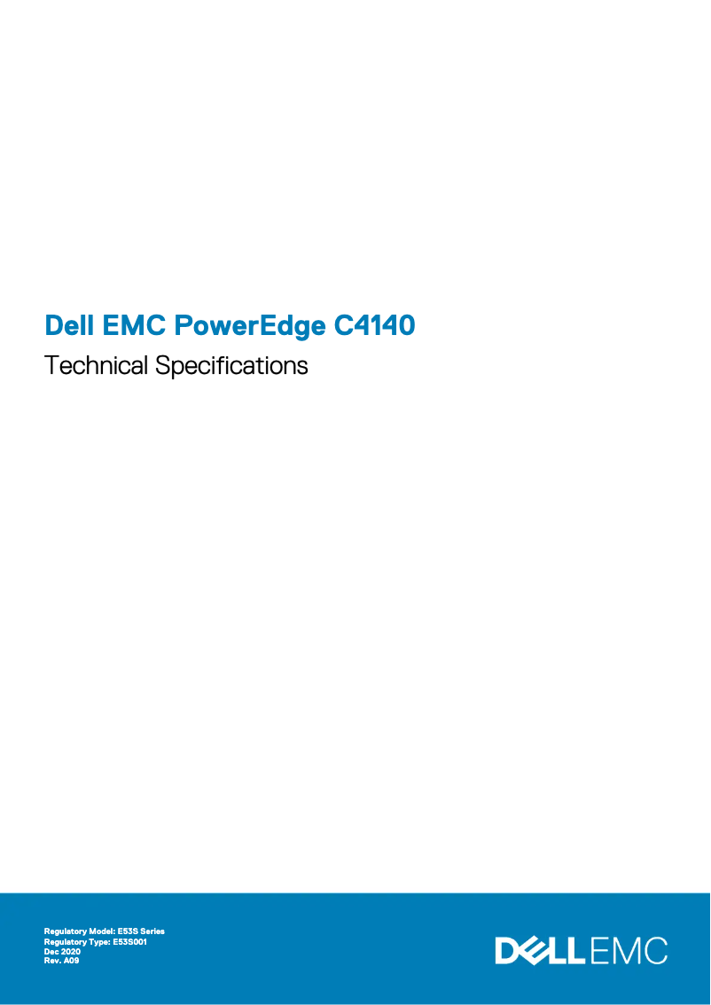 Page 1 de la notice Manuel utilisateur Dell PowerEdge C4140