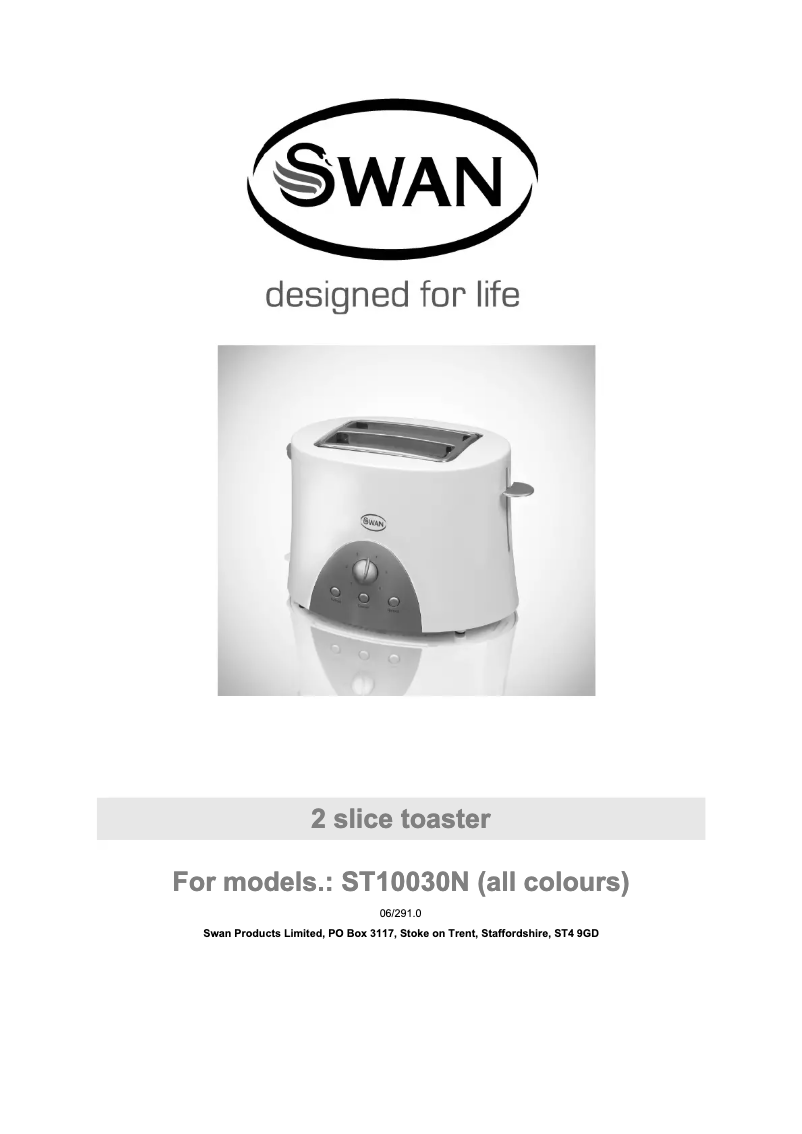 Page n°1 - Manuel utilisateur Swan ST10030LIMN