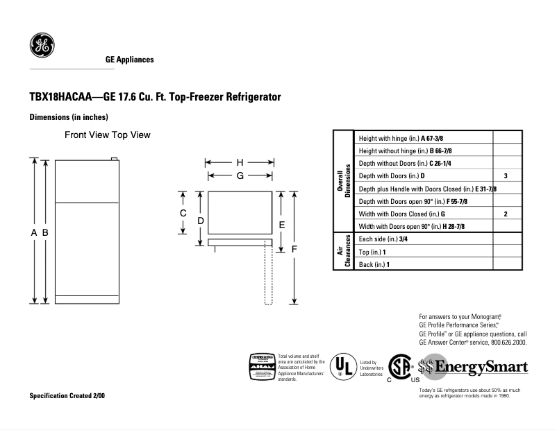 Image de la première page du manuel de l'appareil TBX18HACAA