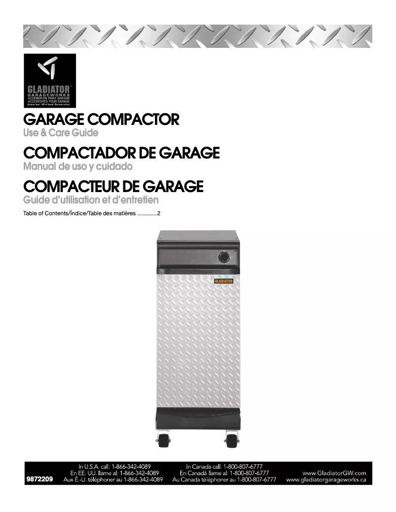 Image de la première page du manuel de l'appareil GACP15XXMG