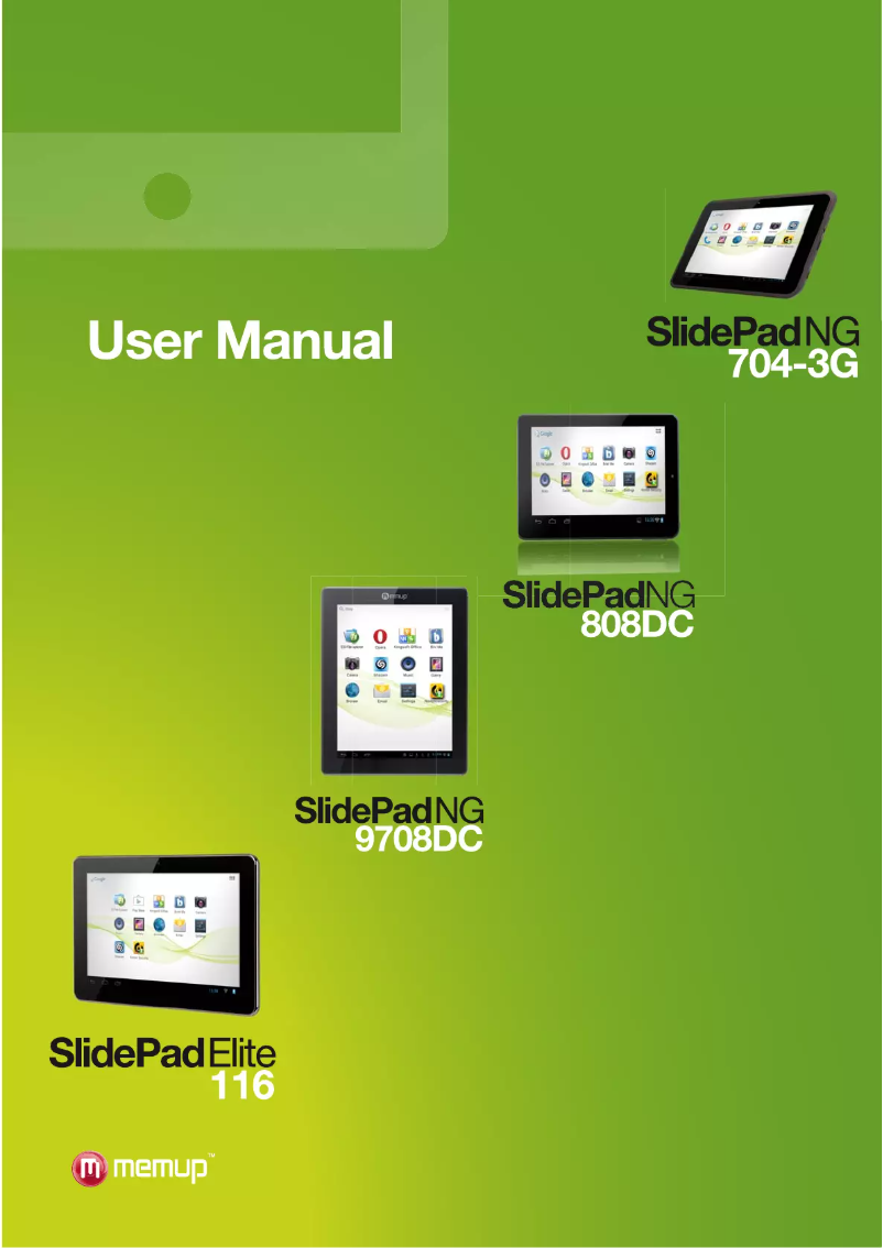 Page n°1 - Manuel utilisateur Memup SlidePad NG-9708 DC