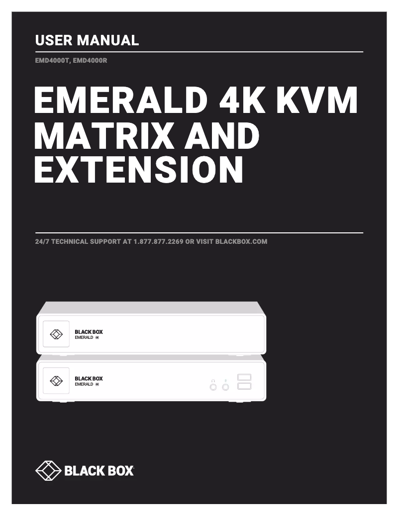 Page n°1 - Manuel utilisateur Black Box Emerald EMD4000R