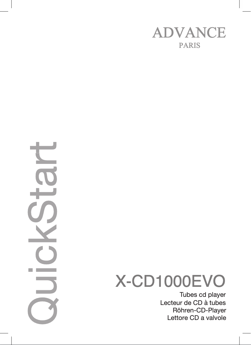 Image de la première page du manuel de l'appareil X-CD1000 EVO