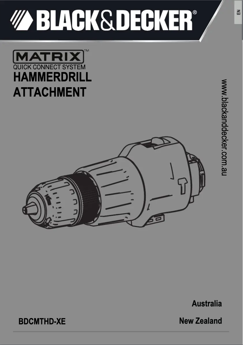 Page 1 de la notice Manuel utilisateur Black & Decker BDCMTHD
