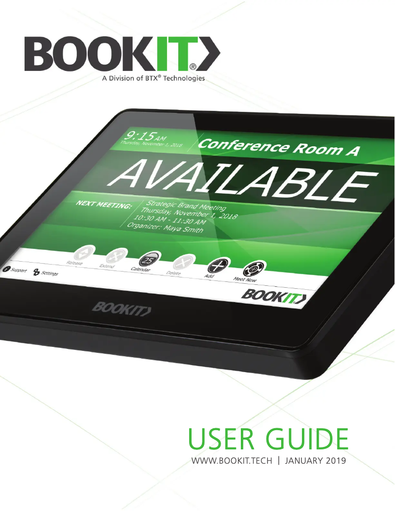 Page n°1 - Manuel utilisateur BookIT 07A