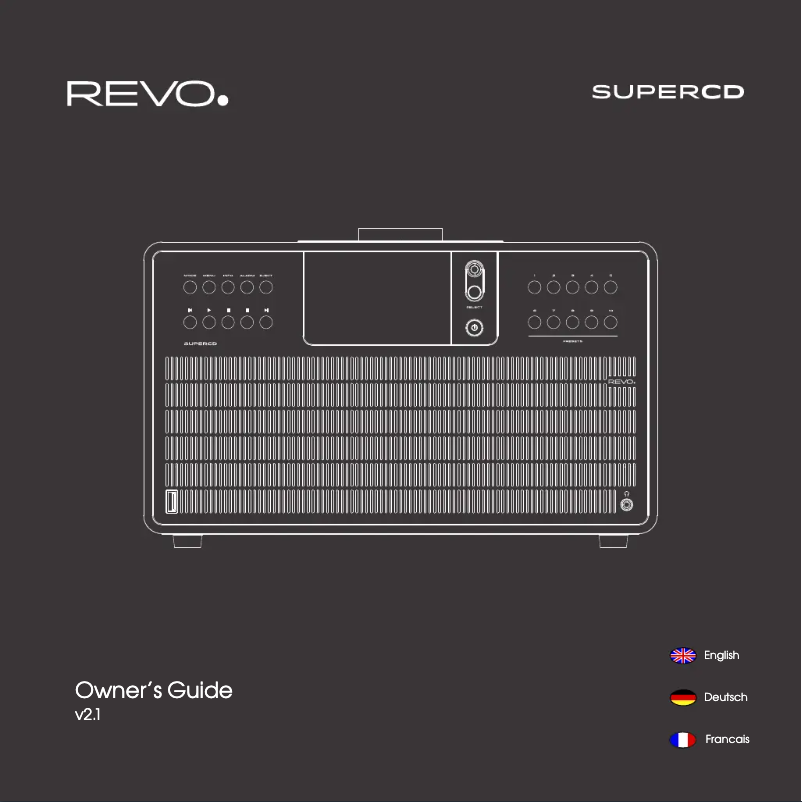 Page n°1 - Manuel utilisateur REVO SuperCD