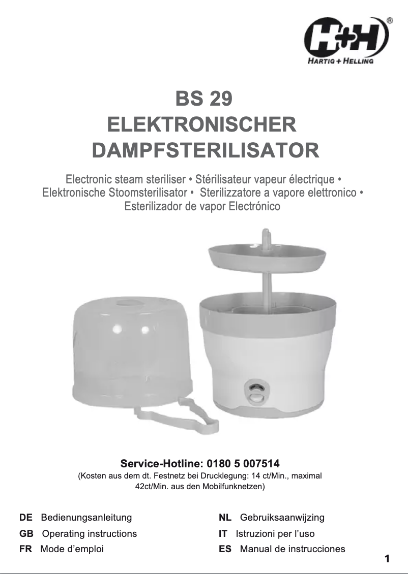 Page n°1 - Manuel utilisateur Olympia BS 29