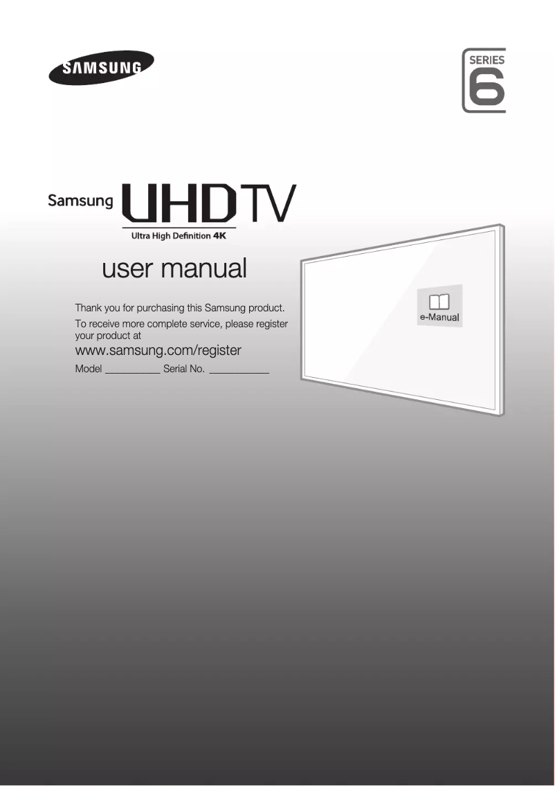 Page 1 de la notice Guide d'installation Samsung UE48JU6470U