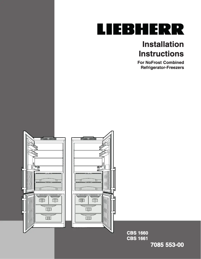 Page n°1 - Guide d'installation Liebherr CBS 1660