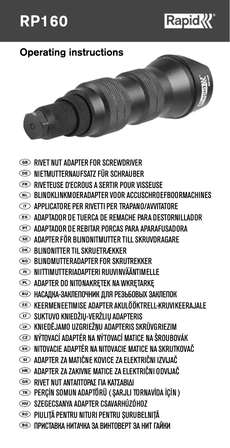 Página 1 del manual Manual de usuario Rapid RP160