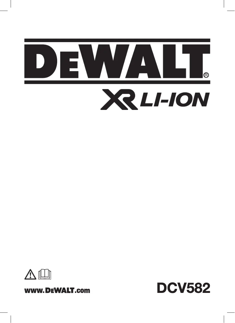 Page 1 de la notice Manuel utilisateur DeWalt DCV582