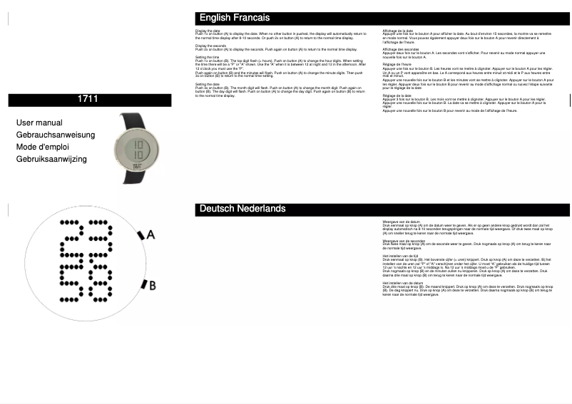 Page 1 de la notice Manuel utilisateur Davis Kate 1711