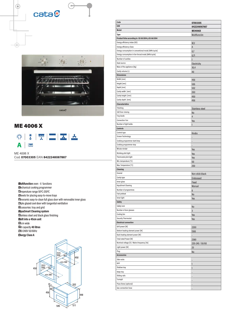 Image de la première page du manuel de l'appareil ME 4006 X