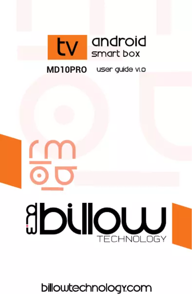 Page 1 de la notice Manuel utilisateur Billow MD10PRO