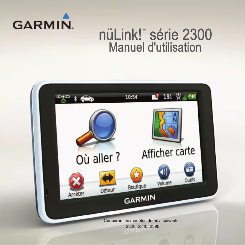 Page 1 de la notice Manuel utilisateur Garmin nüLink! 2390 LIVE