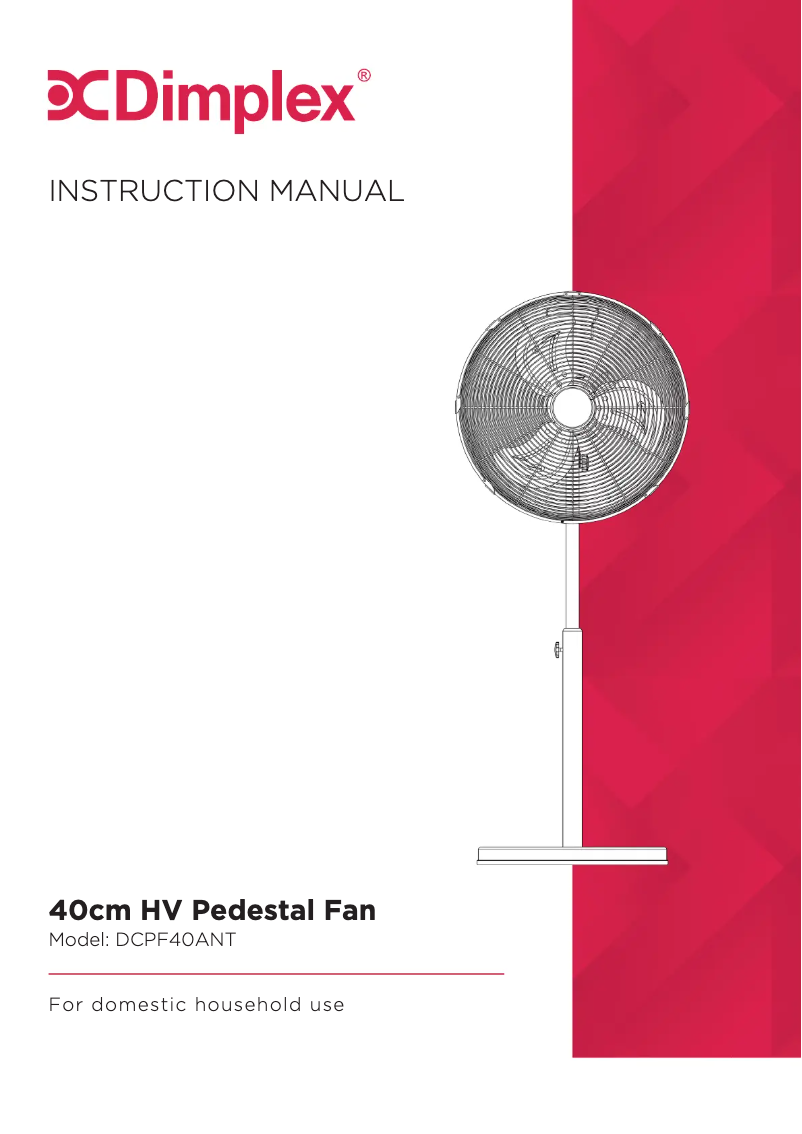 Page n°1 - Manuel utilisateur Dimplex DCPF40ANT