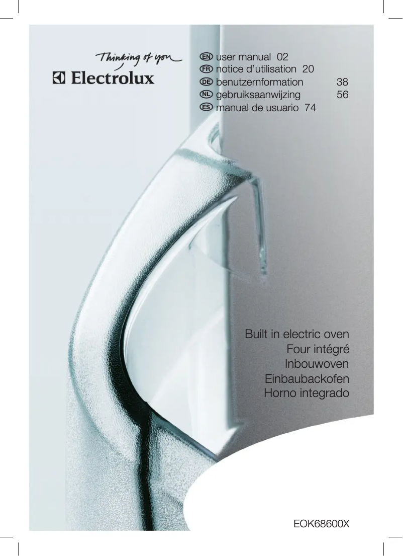Page n°1 - Manuel utilisateur Electrolux EOK68600
