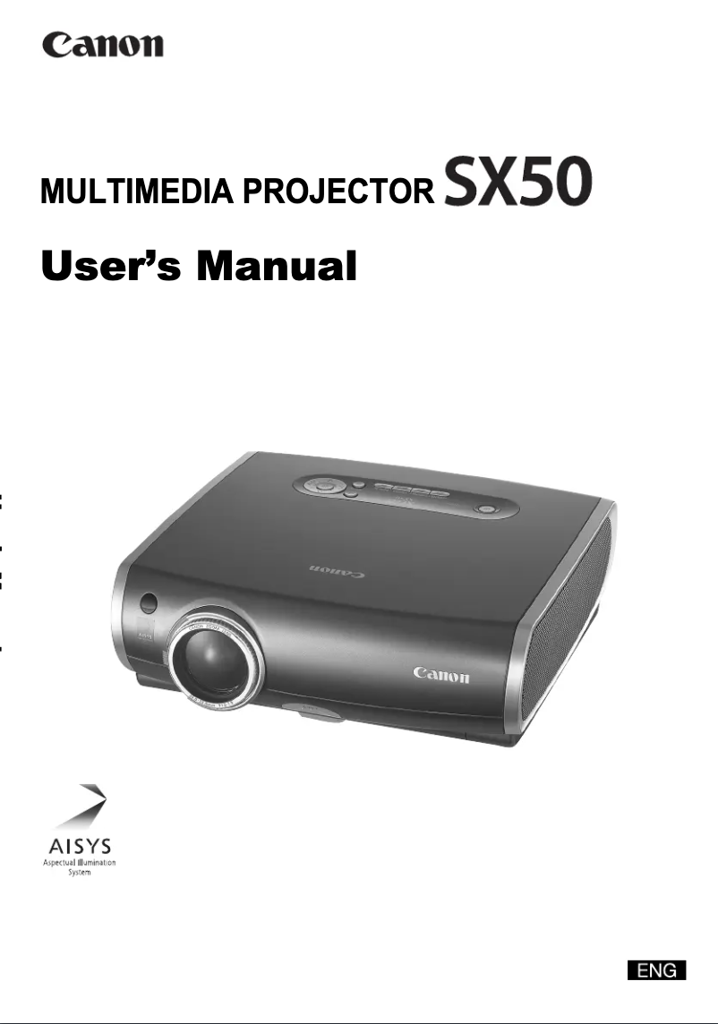 Page 1 de la notice Manuel utilisateur Canon REALiS SX50