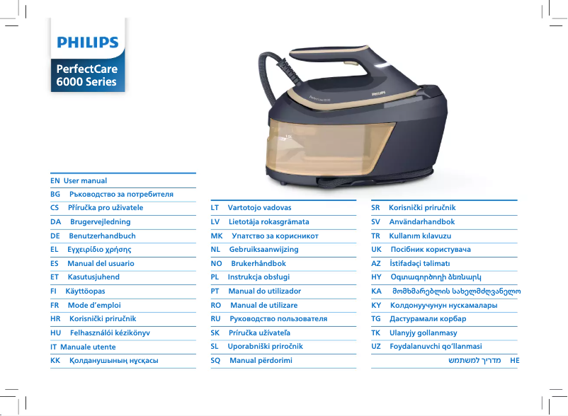 Page 1 of the manual User Manual Philips PerfectCare 6000 Series PSG6024