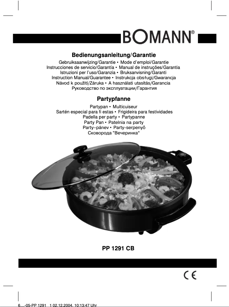Page 1 of the manual User Manual Bomann PP 1291 CB