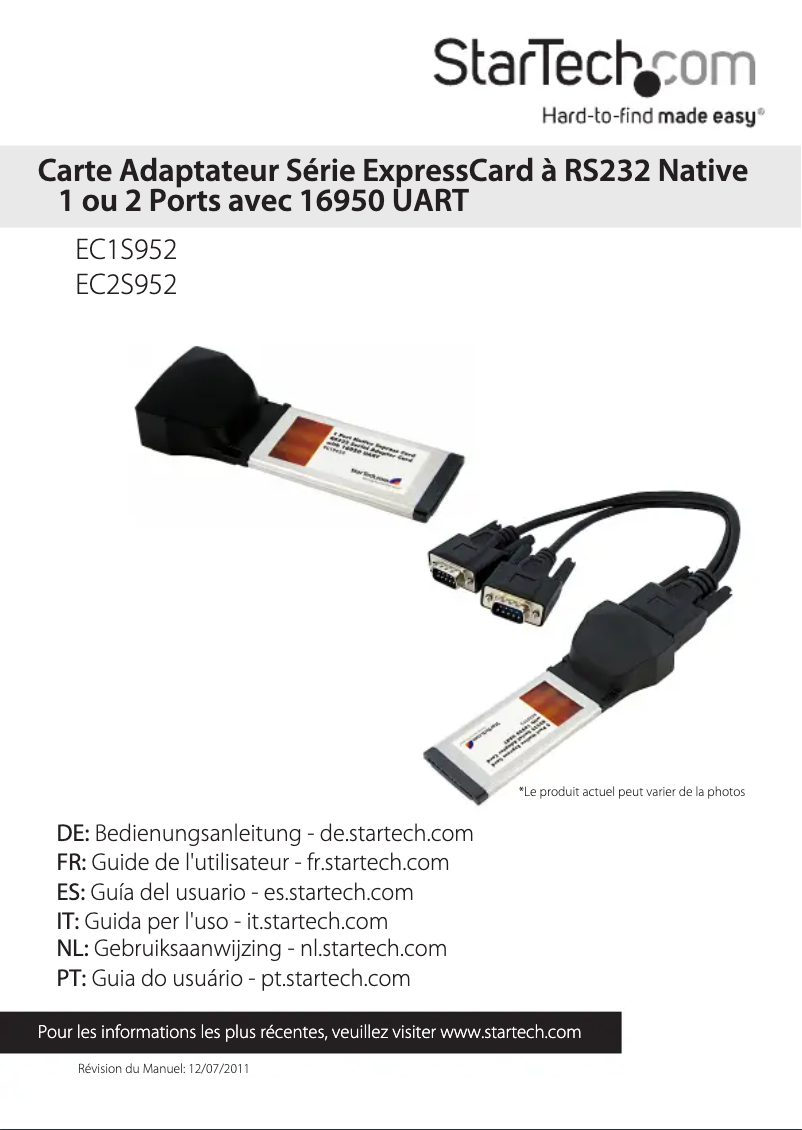 Image de la première page du manuel de l'appareil EC2S952