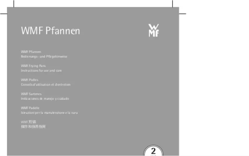 Page n°1 - Manuel utilisateur WMF PermaDur Excellent